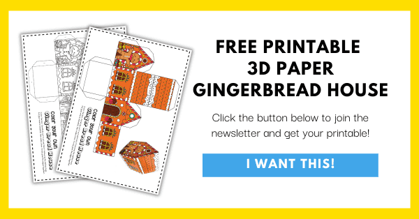 3D Paper Gingerbread House Opt-In