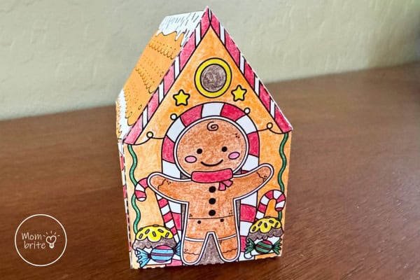 Free Printable 3D Paper Gingerbread House