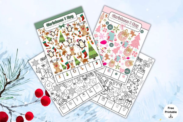 Free Printable Christmas I Spy for Kids