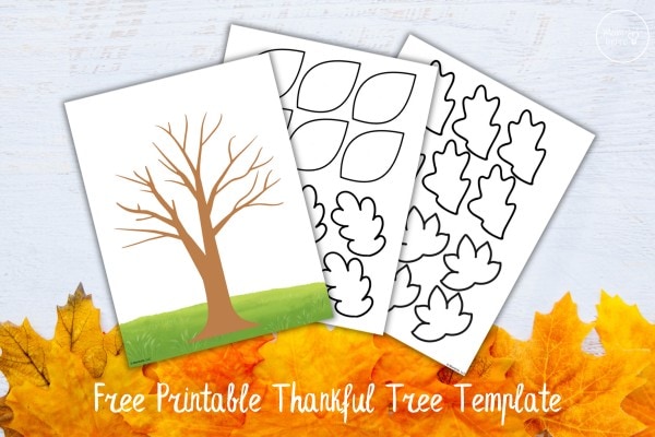 Free Printable Thankful Tree Template Mockup