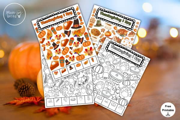 Free Printable Thanksgiving I Spy Game