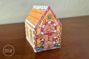 Printable 3D Paper Gingerbread House