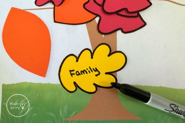 Write on Thankful Tree Leaves