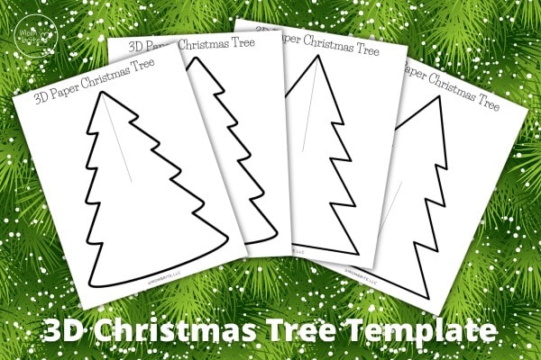 3D Christmas Tree Template