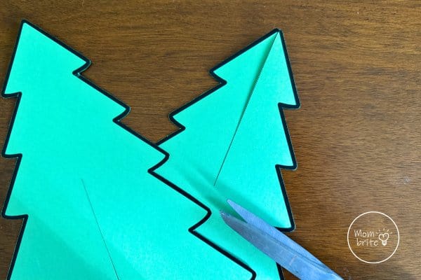 Paper 3D Christmas Tree Cut the Slits
