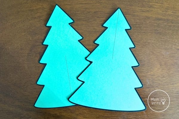 Paper 3D Christmas Tree Template Cutout