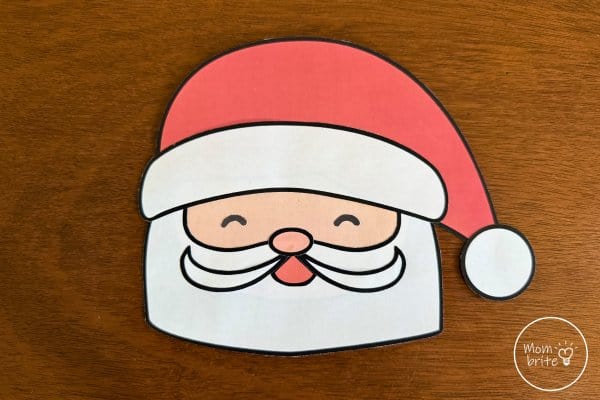 Santa Beard Christmas Countdown Calendar Add Eyes