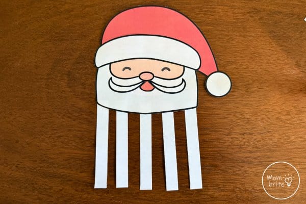 Santa Beard Christmas Countdown Calendar Add Paper Chain