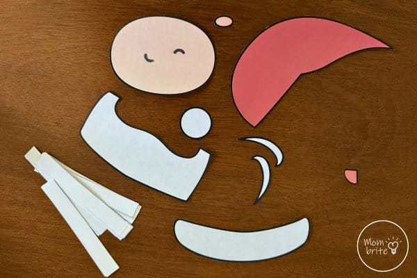 Santa Beard Craft Cut Out Template Pieces