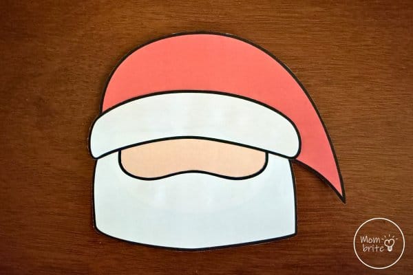Santa Beard Craft Glue Brim to Hat