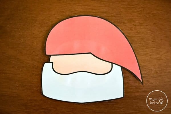 Santa Beard Paper Chain Craft Glue Hat to Face