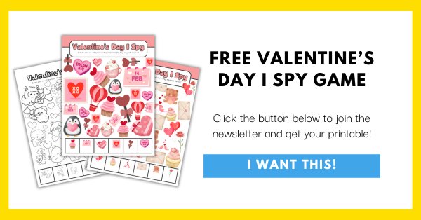 Free Valentine's Day I Spy Game Printable Opt-In