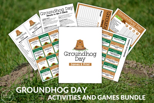 Groundhog Day Activities Bundle Printable Mockup