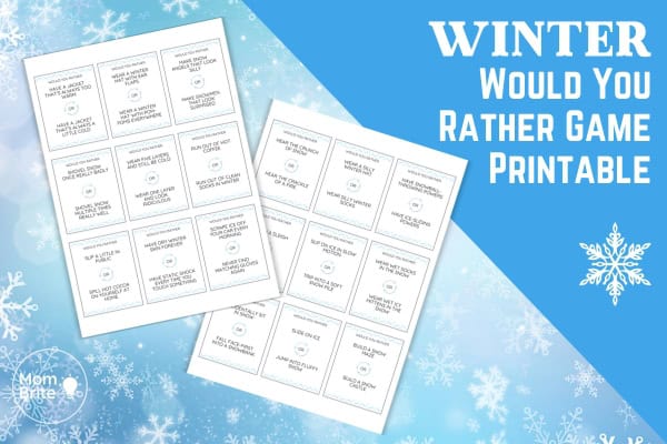 Home Winter Would You Rather Game Mockup