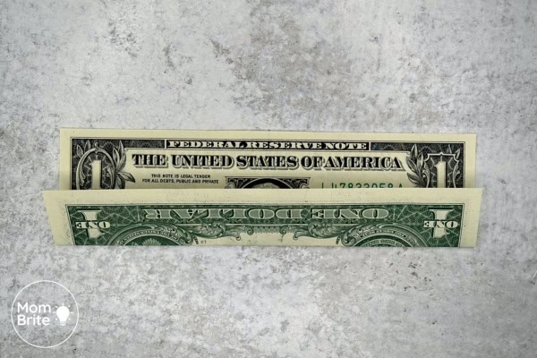 How to Make a Dollar Bill Origami Heart (Easy Money Folding Tutorial) Dollar Bill Heart - Fold bottom 13 of bill upward