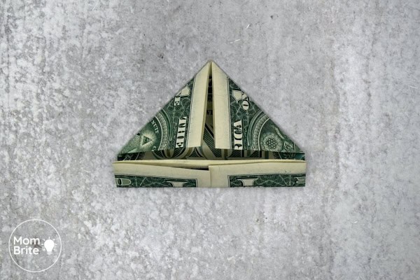 How to Make a Dollar Bill Origami Heart (Easy Money Folding Tutorial) Origami Heart Dollar - Fold bottom edge up to form crease