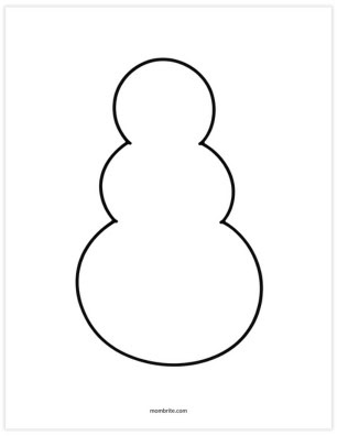 11 Snowman Templates for Kids (Fun Free Winter Printable) Smooth Snowman Body Silhouette Template
