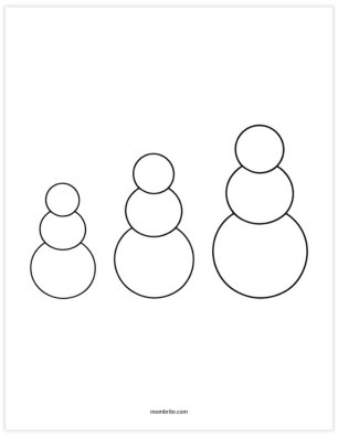 11 Snowman Templates for Kids (Fun Free Winter Printable) Snowman Size Comparison Page