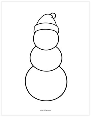 11 Snowman Templates for Kids (Fun Free Winter Printable) Snowman with Beanie Hat (Blank Face) Template