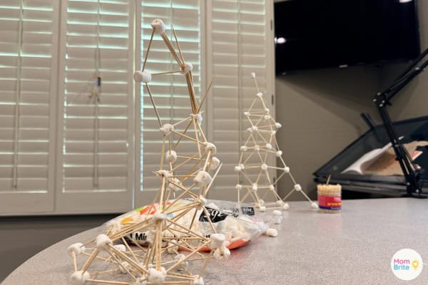 Compare two marshmallow tower designs