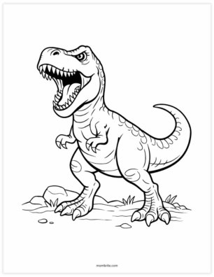 T-Rex coloring page