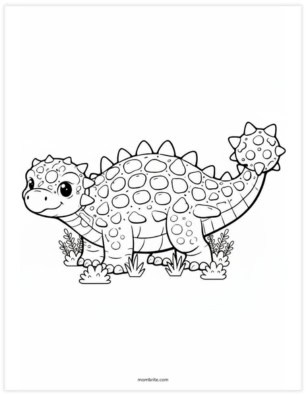 ankylosaurus coloring page