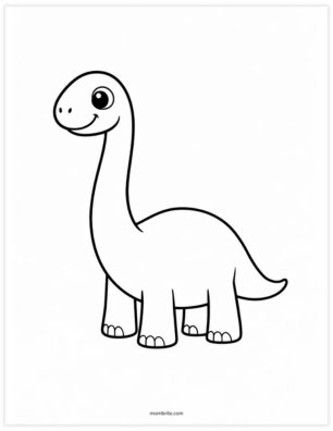 brachiosaurus coloring page