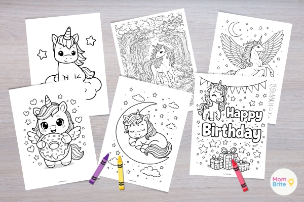 free printable unicorn coloring pages for kids