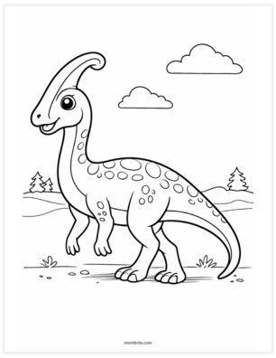 parasaurolophus coloring page
