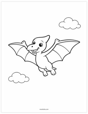 pterodactyl coloring page