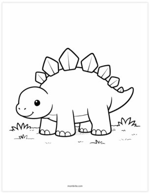 stegosaurus coloring page