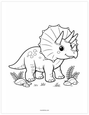 triceratops coloring page