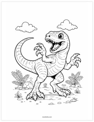 velociraptor coloring page