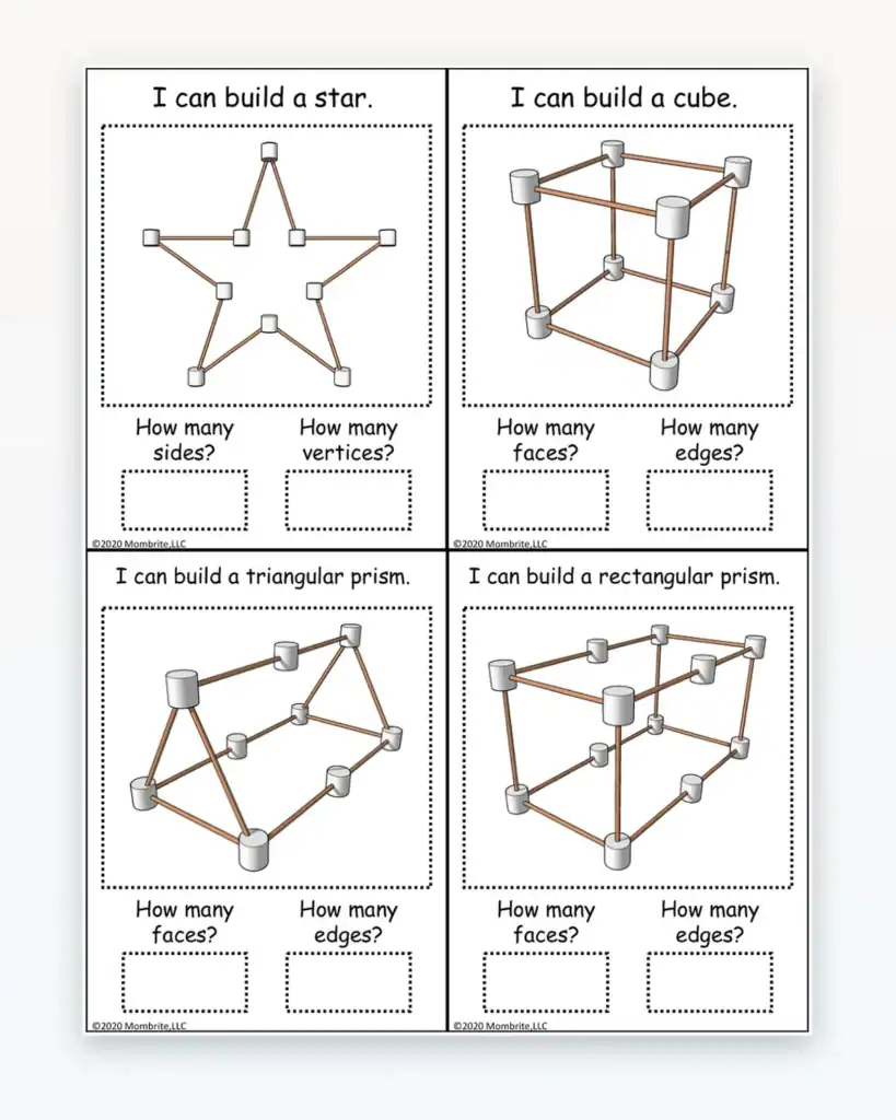 Build a hexagon card from the marshmallow geometry set